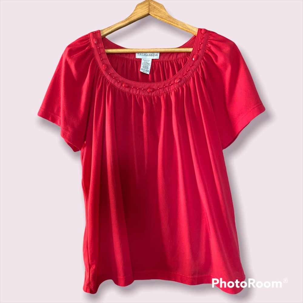 Vintage Texture & Thread Peasant Top